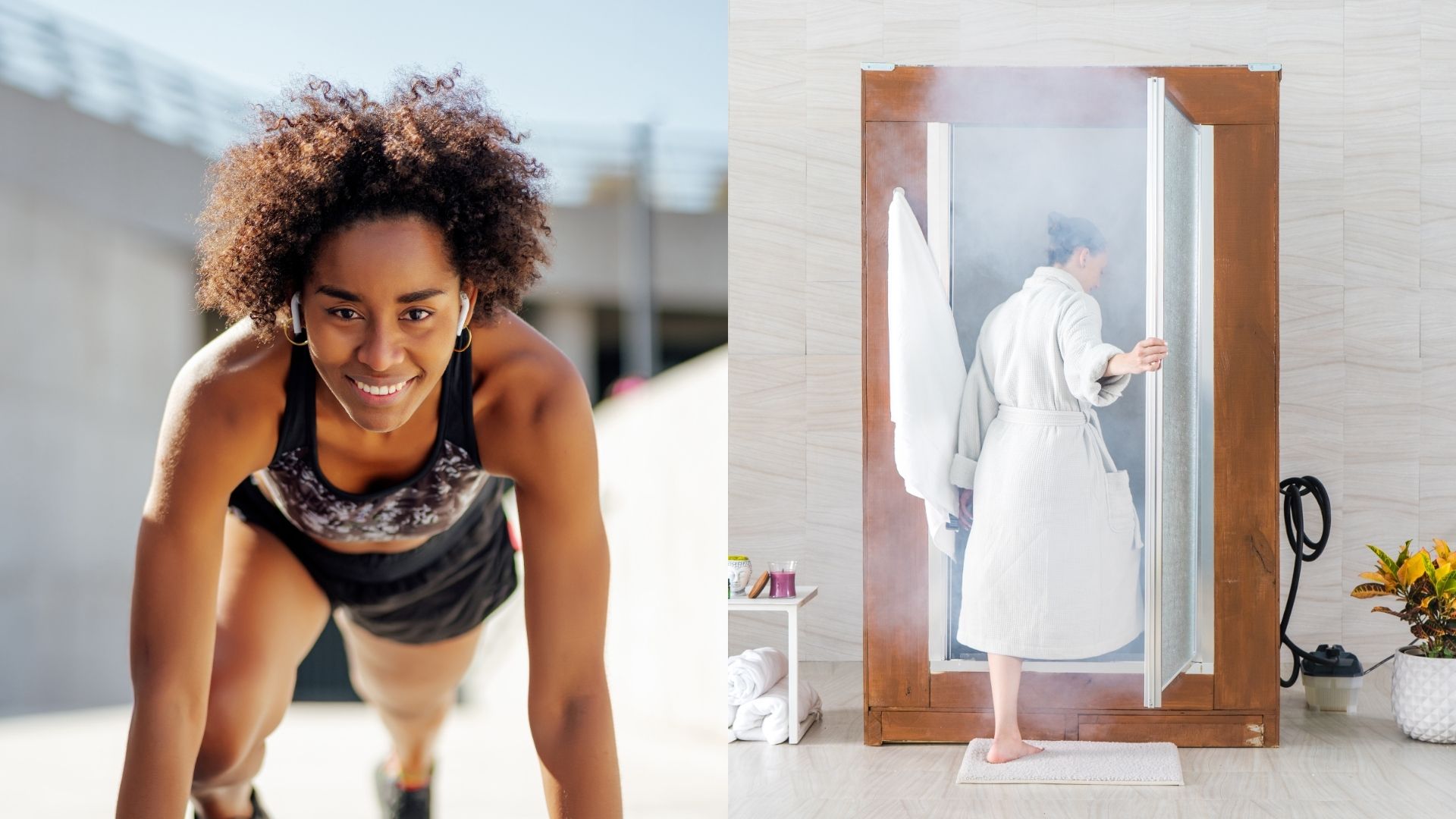 athletes taking a steam room sessions after exercises